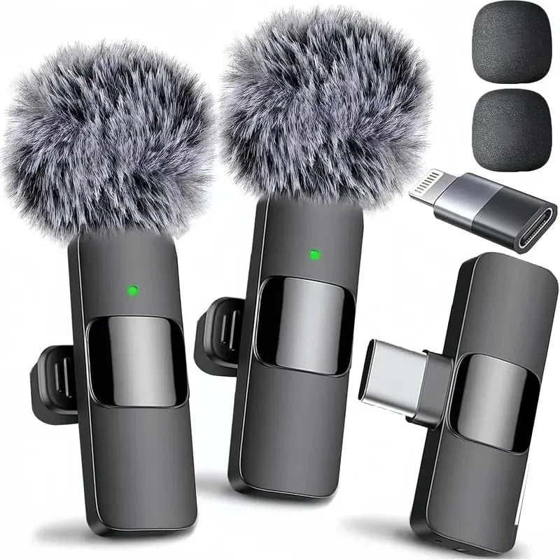 Wireless Lavalier Microphone for Iphone 15, Android & Ipad - Plug-And-Play Mini Lapel Mic with Noise Canceling