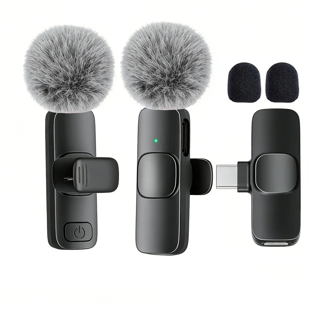 Type-C Port Professional Wireless Lavalier Microphone for Smartphones, Computers, Tablets, Plug and Play