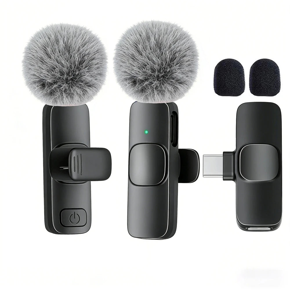Type-C Port Professional Wireless Lavalier Microphone for Smartphones, Computers, Tablets, Plug and Play