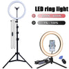 16/26/33cm LED Selfie Light Photography Lights With Tripod Bluetooth Remote Control Dimmable Ring Light For Video Live Fill Lamp