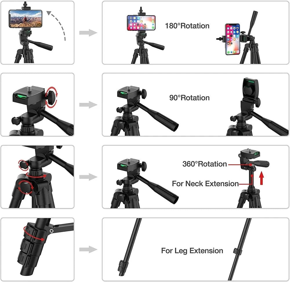 Universal Phone Tripod Stand with Remote
