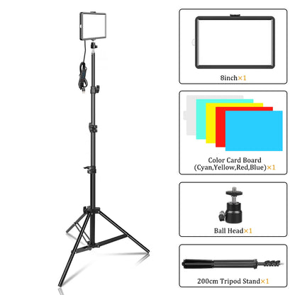 Selfie Light Three Color 6" 8" LED Panel Dimmable Lighting Video Photography Photo Studio Youtube Phone Live Stream Fill Lamp