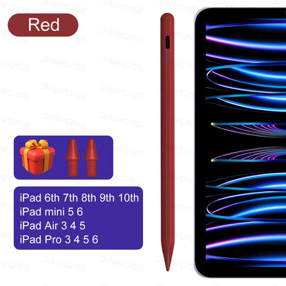 For iPad Pencil 2025 M3 Stylus Pen for Air 6 M2 Pro M4 M5 with Palm Rejection for iPad Pro 11 12.9 13 7/8/9/10/11th Mini5 6 7