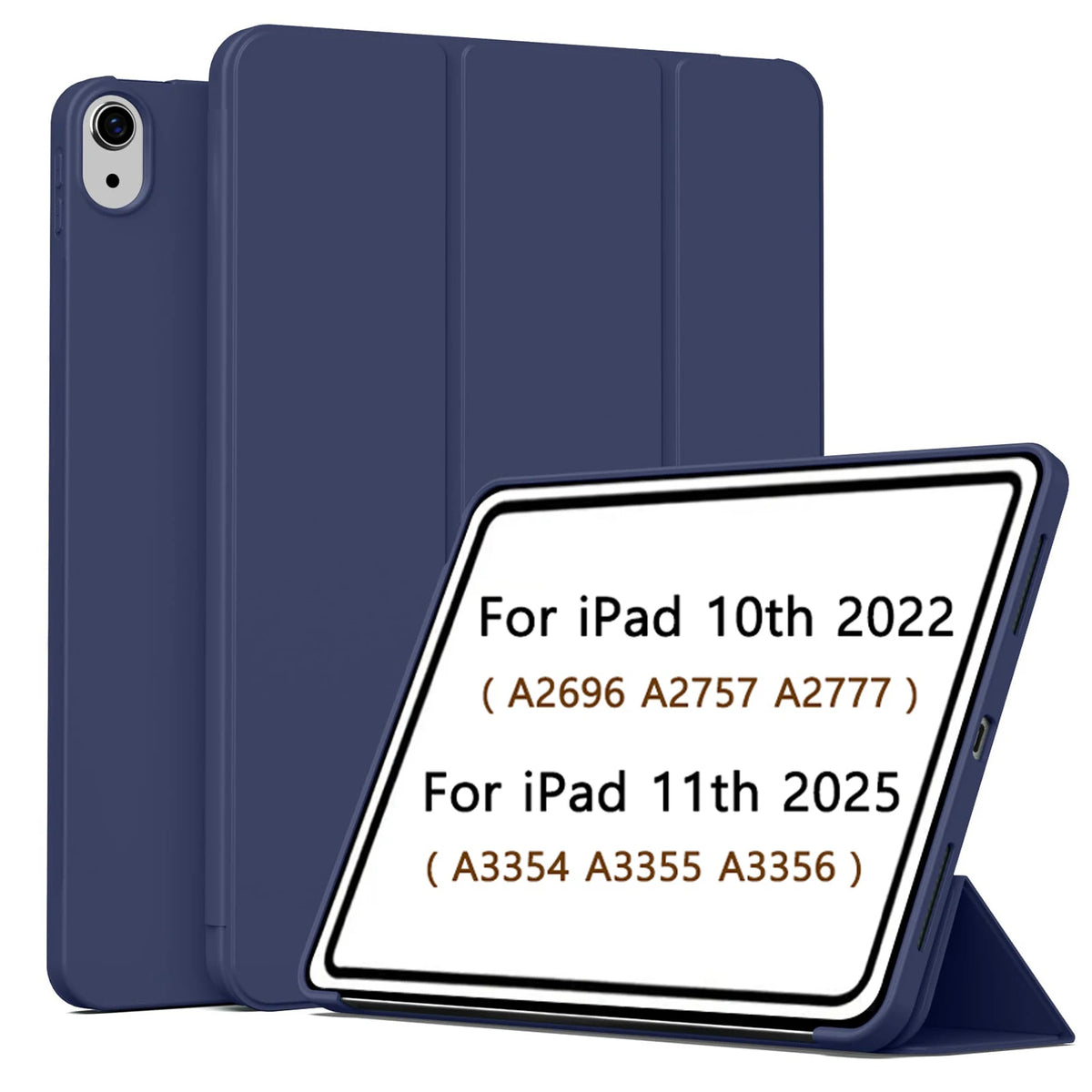For iPad (A16) 11th Generation Case 11 Inch 2025, for iPad 10th Generation Case 10.9 2022, Magnetic Slim Trifold Stand Cover
