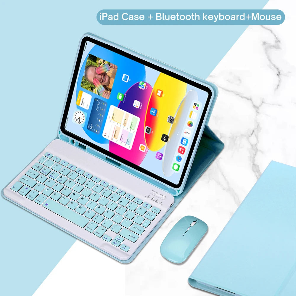 Keyboard Case for iPad 11th Gen (A16) 11 Inch 2025, Detachable Keyboard for iPad 10th Gen 10.9 Inch 2022 with Pencil Holder