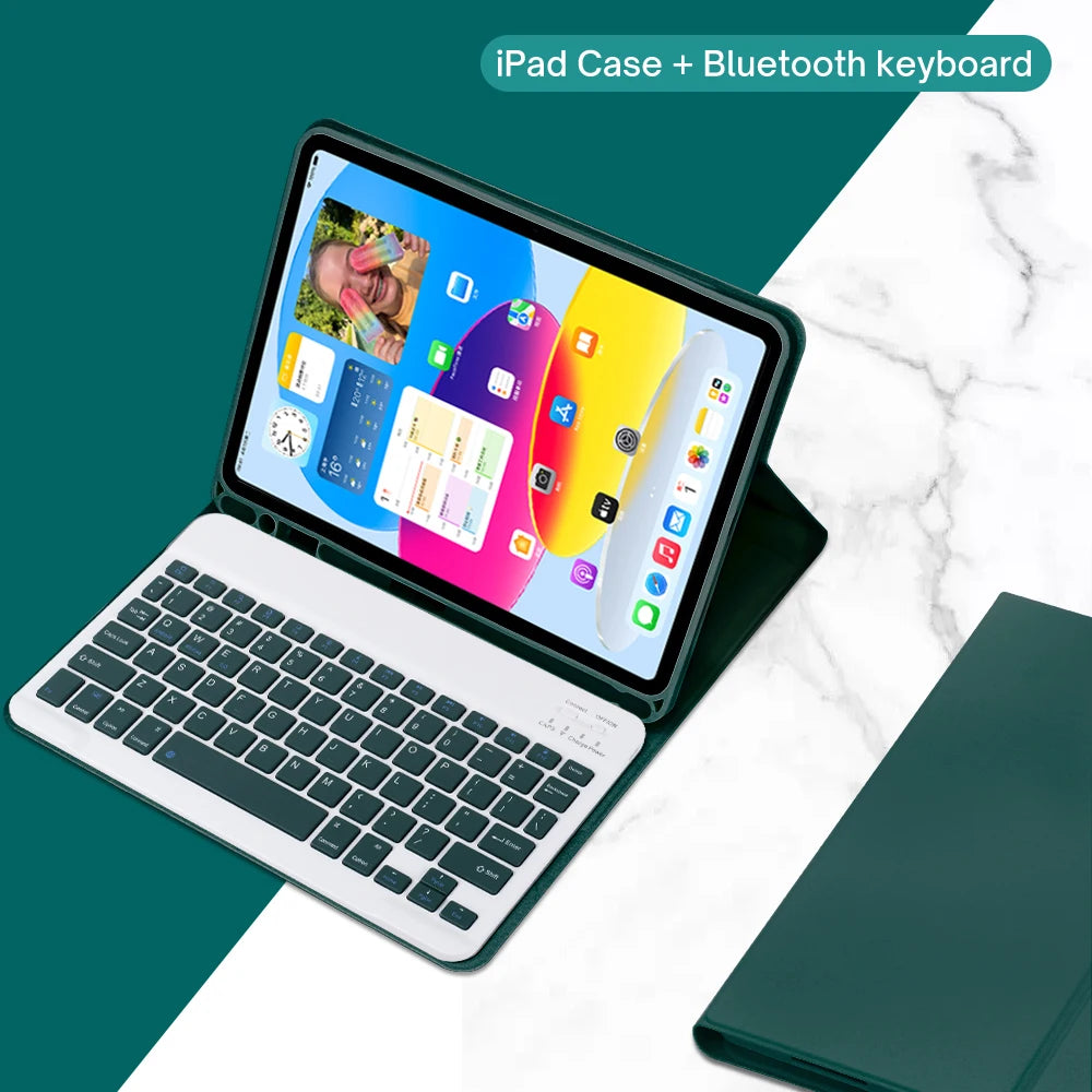Keyboard Case for iPad 11th Gen (A16) 11 Inch 2025, Detachable Keyboard for iPad 10th Gen 10.9 Inch 2022 with Pencil Holder