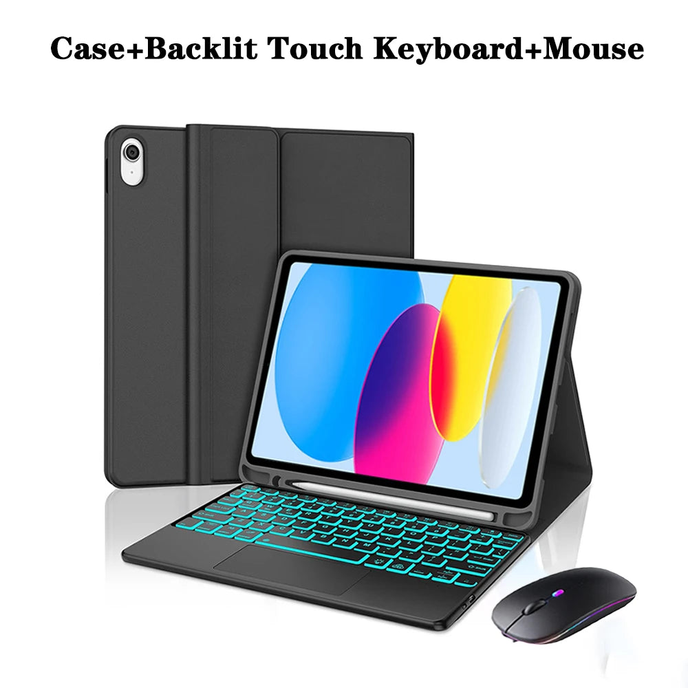 Keyboard Case for iPad 11th Gen (A16) 11 Inch 2025, Detachable Keyboard for iPad 10th Gen 10.9 Inch 2022 with Pencil Holder