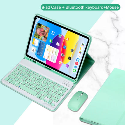 Keyboard Case for iPad 11th Gen (A16) 11 Inch 2025, Detachable Keyboard for iPad 10th Gen 10.9 Inch 2022 with Pencil Holder