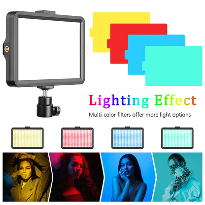 Selfie Light Three Color 6" 8" LED Panel Dimmable Lighting Video Photography Photo Studio Youtube Phone Live Stream Fill Lamp
