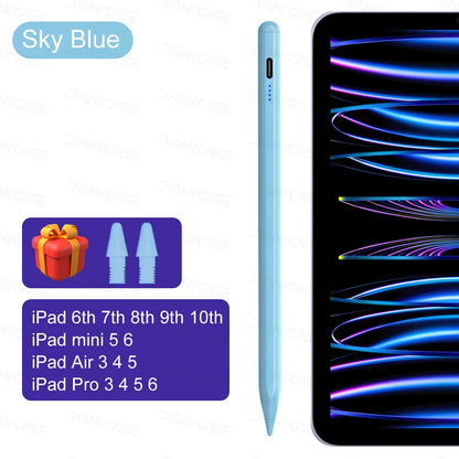 For iPad Pencil 2025 M3 Stylus Pen for Air 6 M2 Pro M4 M5 with Palm Rejection for iPad Pro 11 12.9 13 7/8/9/10/11th Mini5 6 7