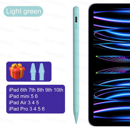 For iPad Pencil 2025 M3 Stylus Pen for Air 6 M2 Pro M4 M5 with Palm Rejection for iPad Pro 11 12.9 13 7/8/9/10/11th Mini5 6 7