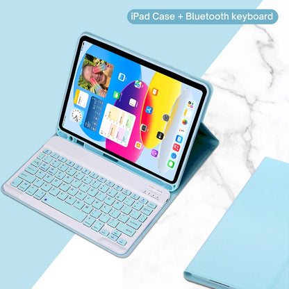 Keyboard Case for iPad 11th Gen (A16) 11 Inch 2025, Detachable Keyboard for iPad 10th Gen 10.9 Inch 2022 with Pencil Holder