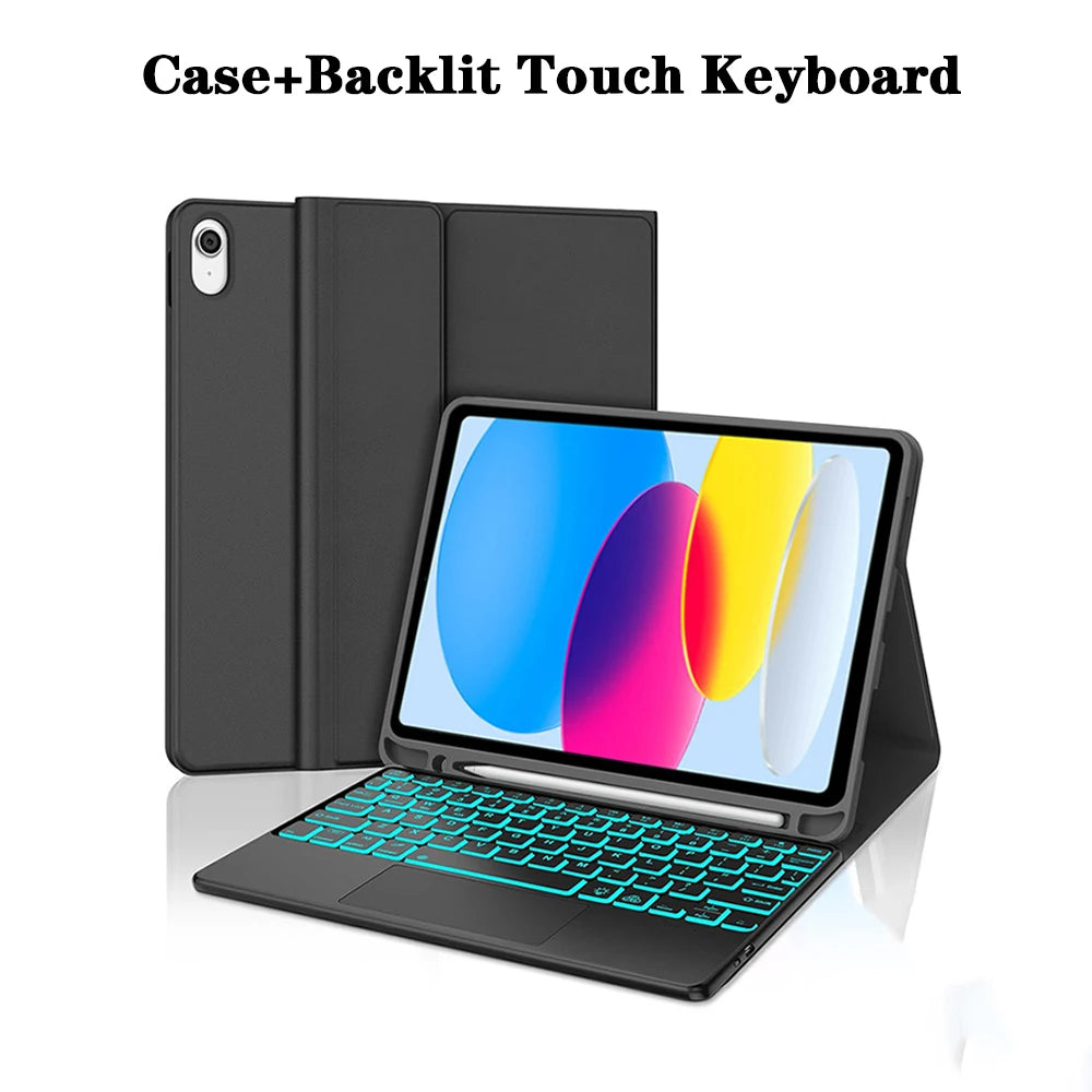 Keyboard Case for iPad 11th Gen (A16) 11 Inch 2025, Detachable Keyboard for iPad 10th Gen 10.9 Inch 2022 with Pencil Holder