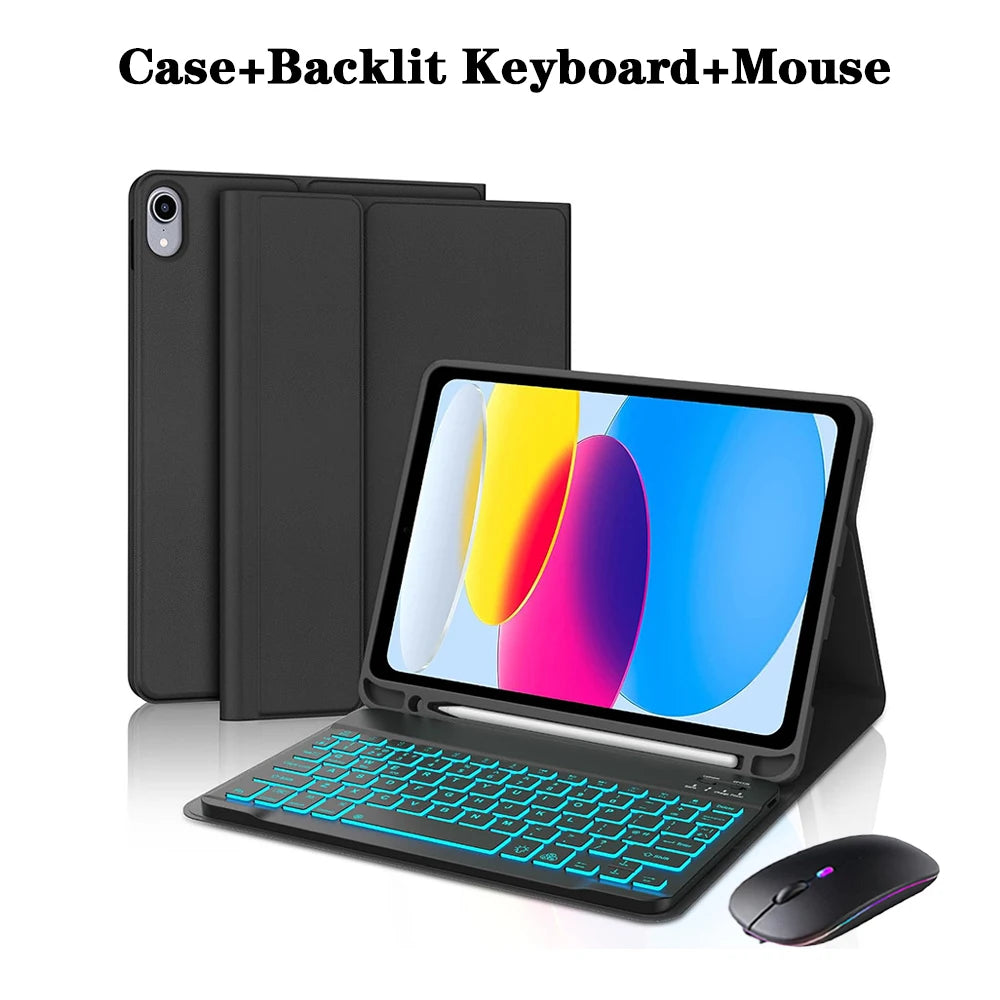 Keyboard Case for iPad 11th Gen (A16) 11 Inch 2025, Detachable Keyboard for iPad 10th Gen 10.9 Inch 2022 with Pencil Holder