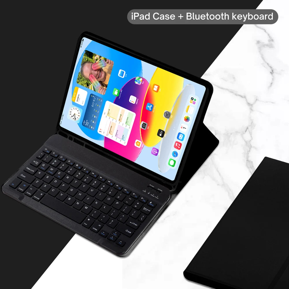 Keyboard Case for iPad 11th Gen (A16) 11 Inch 2025, Detachable Keyboard for iPad 10th Gen 10.9 Inch 2022 with Pencil Holder