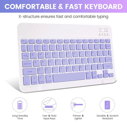 Keyboard Case for iPad 11th Gen (A16) 11 Inch 2025, Detachable Keyboard for iPad 10th Gen 10.9 Inch 2022 with Pencil Holder