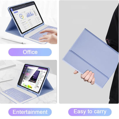 Keyboard Case for iPad 11th Gen (A16) 11 Inch 2025, Detachable Keyboard for iPad 10th Gen 10.9 Inch 2022 with Pencil Holder