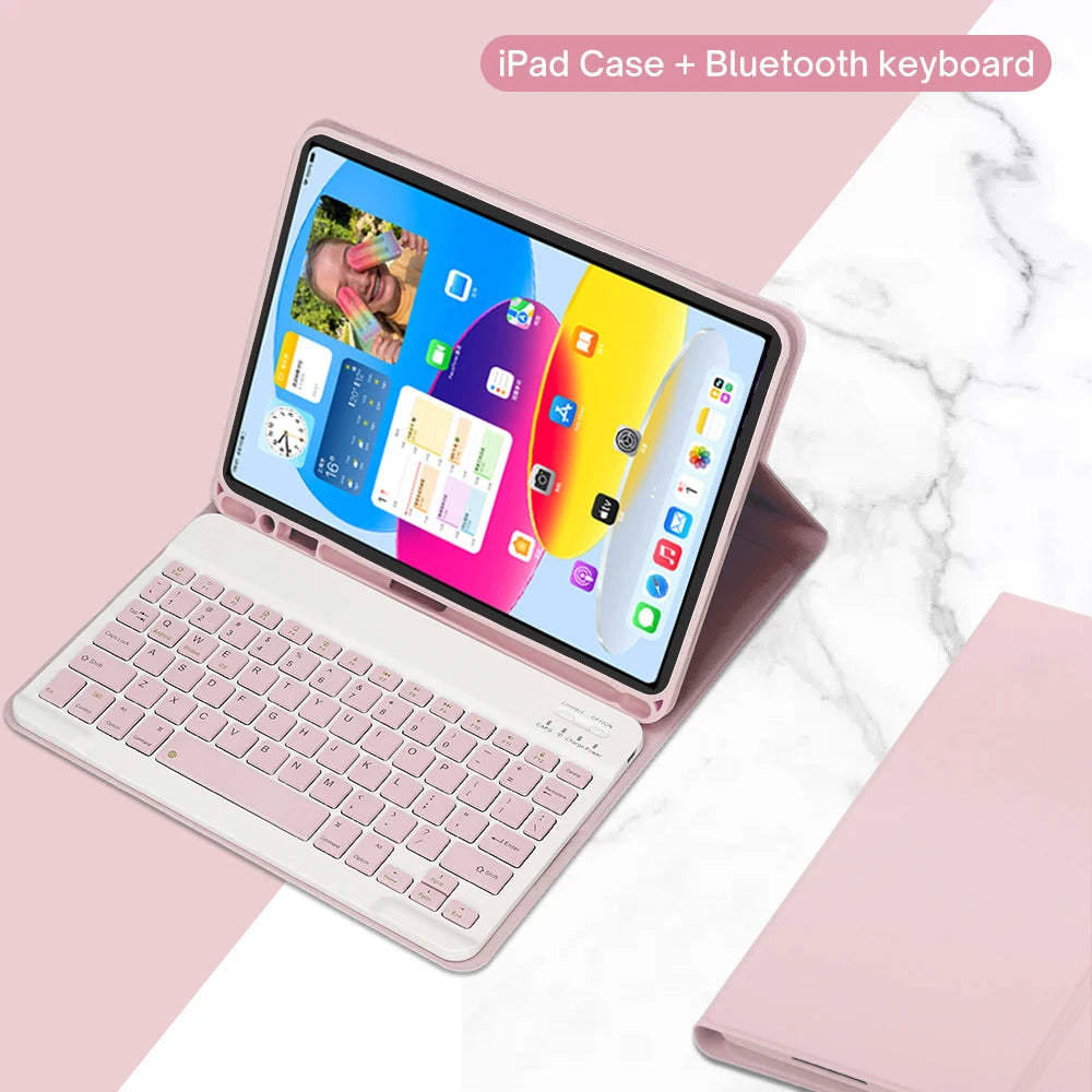Keyboard Case for iPad 11th Gen (A16) 11 Inch 2025, Detachable Keyboard for iPad 10th Gen 10.9 Inch 2022 with Pencil Holder
